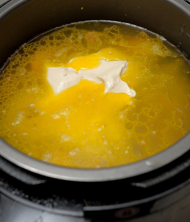 Легкий сырно-креветочный суп