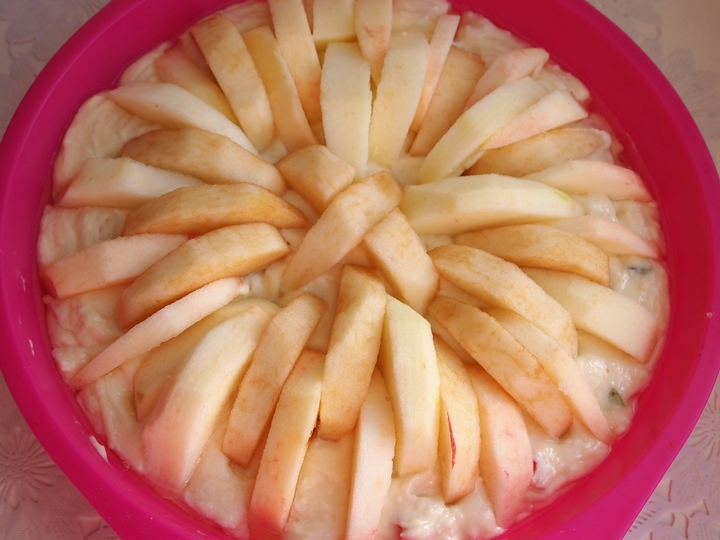 Творожно-яблочный пирог 