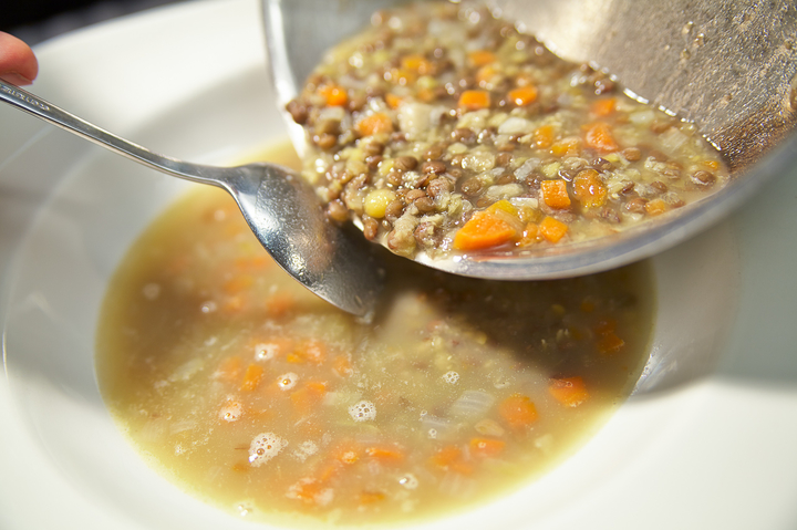 Суп из трех видов чечевицы